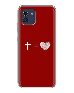 Чехол для Samsung Galaxy A03 (A035) с картинкой «Уравнение любви» Чехол для Samsung Galaxy A03 (A035) с картинкой «Уравнение любви»