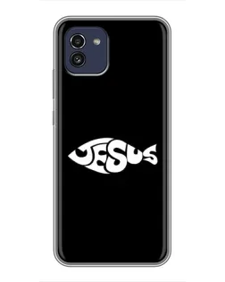 Чехол для Samsung Galaxy A03 (A035) с картинкой «Рыба Jesus» Чехол для Samsung Galaxy A03 (A035) с картинкой «Рыба Jesus»