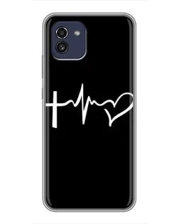 Чехол для Samsung Galaxy A03 (A035) с картинкой «Пульс веры» Чехол для Samsung Galaxy A03 (A035) с картинкой «Пульс веры»