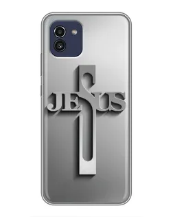 Чехол для Samsung Galaxy A03 (A035) с картинкой «Металлический крест Jesus» Чехол для Samsung Galaxy A03 (A035) с картинкой «Металлический крест Jesus»