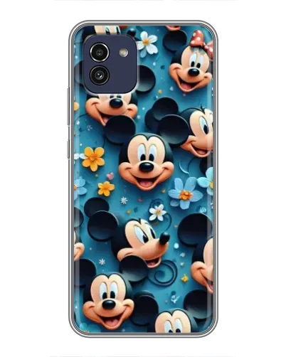 Чехол для Samsung Galaxy A03 (A035) с картинкой «Паттерн Микки и Минни»