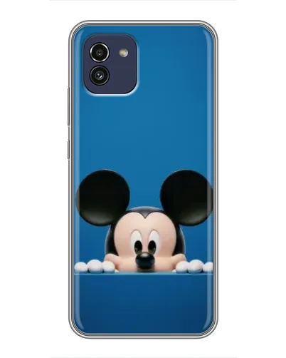 Чехол для Samsung Galaxy A03 (A035) с картинкой «Микки выглядывает»