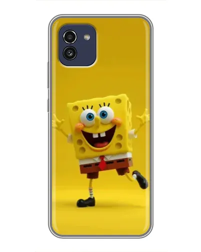 Чехол для Samsung Galaxy A03 (A035) с картинкой «Позитивный Губка Боб»