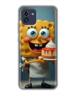 Чехол для Samsung Galaxy A03 (A035) с картинкой «Повар Спанч Боб»