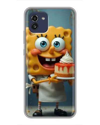Чехол для Samsung Galaxy A03 (A035) с картинкой «Повар Спанч Боб»