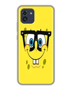 Чехол для Samsung Galaxy A03 (A035) с картинкой «Минималистичный Спанч Боб»