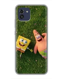 Чехол для Samsung Galaxy A03 (A035) с картинкой «Друзья на лужайке»