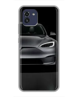 Чехол для Samsung Galaxy A03 (A035) с картинкой «Tesla Model S Look»