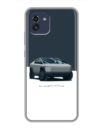 Чехол для Samsung Galaxy A03 (A035) с картинкой «Серебристый Cybertruck Tesla» Чехол для Samsung Galaxy A03 (A035) с картинкой «Серебристый Cybertruck Tesla»