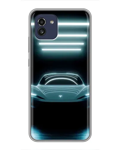Чехол для Samsung Galaxy A03 (A035) с картинкой «Tesla в неоне» Чехол для Samsung Galaxy A03 (A035) с картинкой «Tesla в неоне»