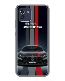 Чехол для Samsung Galaxy A03 (A035) с картинкой «Mercedes — белый карбон»