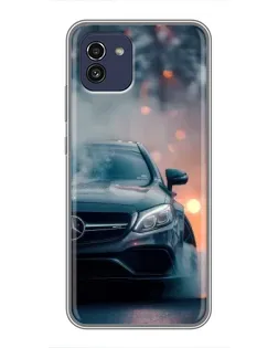 Чехол для Samsung Galaxy A03 (A035) с картинкой «Mercedes — ночной город» Чехол для Samsung Galaxy A03 (A035) с картинкой «Mercedes — ночной город»