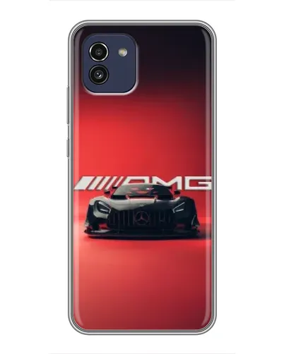 Чехол для Samsung Galaxy A03 (A035) с картинкой «Mercedes AMG — красная линия»