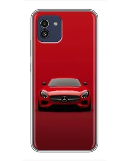 Чехол для Samsung Galaxy A03 (A035) с картинкой «Красный Mercedes AMG»