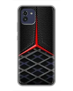 Чехол для Samsung Galaxy A03 (A035) с картинкой «Mercedes Carbon Grid»