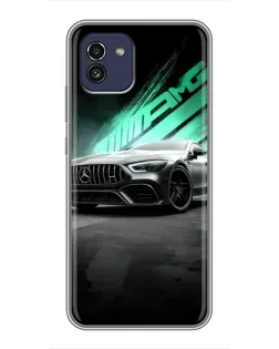 Чехол для Samsung Galaxy A03 (A035) с картинкой «Темный Mercedes AMG»