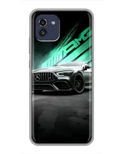 Чехол для Samsung Galaxy A03 (A035) с картинкой «Темный Mercedes AMG»