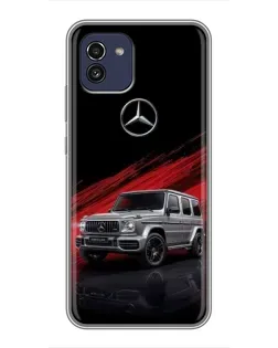 Чехол для Samsung Galaxy A03 (A035) с картинкой «Mercedes G-Class красный»