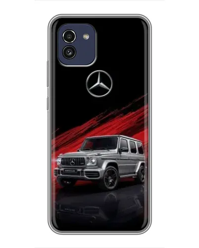 Чехол для Samsung Galaxy A03 (A035) с картинкой «Mercedes G-Class красный»