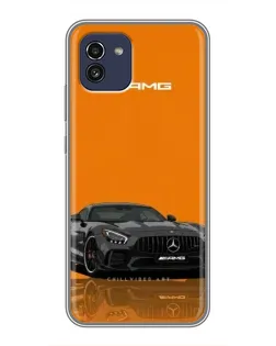 Чехол для Samsung Galaxy A03 (A035) с картинкой «Оранжевый Mercedes AMG»