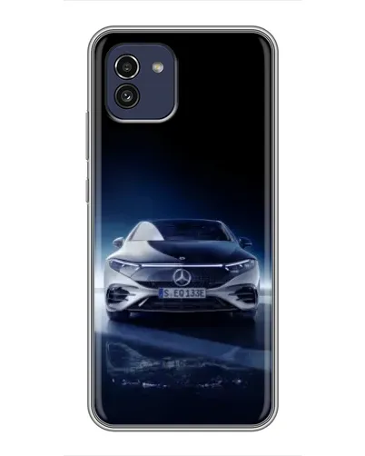 Чехол для Samsung Galaxy A03 (A035) с картинкой «Ночной Mercedes EQ»