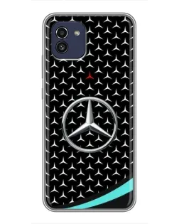 Чехол для Samsung Galaxy A03 (A035) с картинкой «Mercedes — бирюзовый акцент»