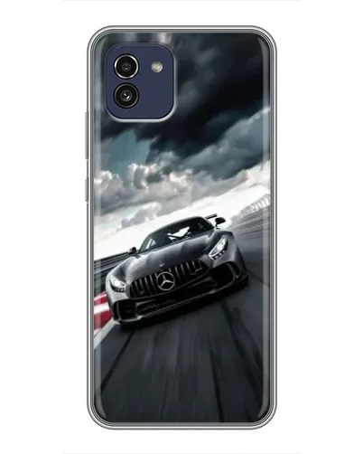 Чехол для Samsung Galaxy A03 (A035) с картинкой «Гоночный Mercedes AMG»