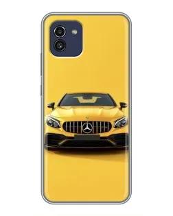 Чехол для Samsung Galaxy A03 (A035) с картинкой «Желтый Mercedes GT»