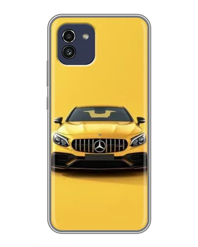 Чехол для Samsung Galaxy A03 (A035) с картинкой «Желтый Mercedes GT»