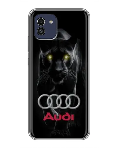 Чехол для Samsung Galaxy A03 (A035) с картинкой «Пантера и Audi»