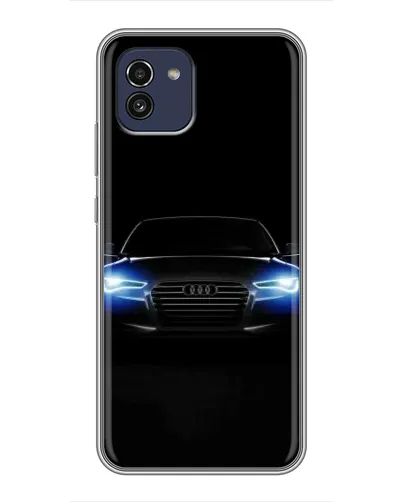 Чехол для Samsung Galaxy A03 (A035) с картинкой «Audi в неоне»