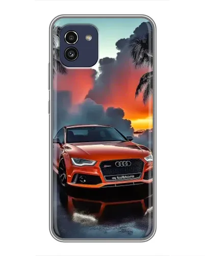 Чехол для Samsung Galaxy A03 (A035) с картинкой «Audi — закат»