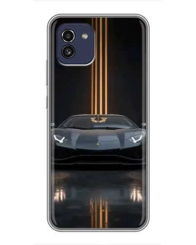 Чехол для Samsung Galaxy A03 (A035) с картинкой «Lamborghini золотые линии» Чехол для Samsung Galaxy A03 (A035) с картинкой «Lamborghini золотые линии»