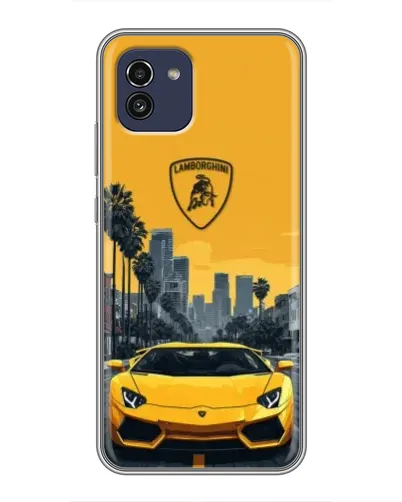 Чехол для Samsung Galaxy A03 (A035) с картинкой «Желтый Lamborghini город» Чехол для Samsung Galaxy A03 (A035) с картинкой «Желтый Lamborghini город»