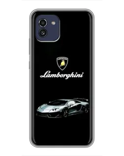 Чехол для Samsung Galaxy A03 (A035) с картинкой «Логотип Lamborghini классика»