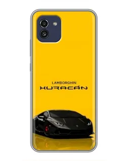 Чехол для Samsung Galaxy A03 (A035) с картинкой «Lamborghini Huracan черный»