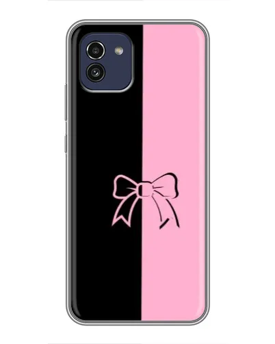 Чехол для Samsung Galaxy A03 (A035) с картинкой «Половинки банта»