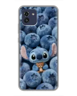 Чехол для Samsung Galaxy A03 (A035) с картинкой «Стич и голубика» Чехол для Samsung Galaxy A03 (A035) с картинкой «Стич и голубика»