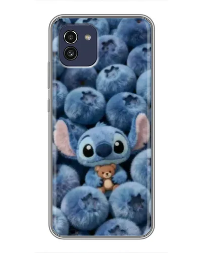Чехол для Samsung Galaxy A03 (A035) с картинкой «Стич и голубика» Чехол для Samsung Galaxy A03 (A035) с картинкой «Стич и голубика»