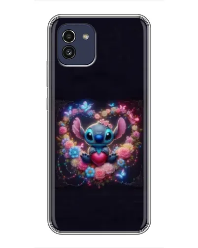 Чехол для Samsung Galaxy A03 (A035) с картинкой «Stitch в цветах» Чехол для Samsung Galaxy A03 (A035) с картинкой «Stitch в цветах»
