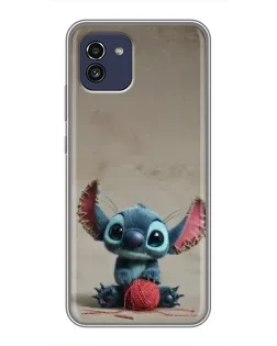 Чехол для Samsung Galaxy A03 (A035) с картинкой «Стич на коричневом фоне» Чехол для Samsung Galaxy A03 (A035) с картинкой «Стич на коричневом фоне»
