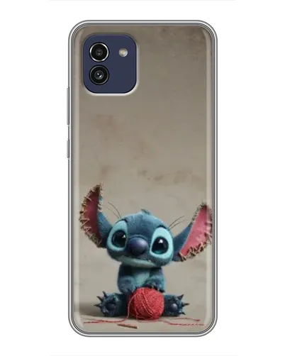 Чехол для Samsung Galaxy A03 (A035) с картинкой «Стич на коричневом фоне» Чехол для Samsung Galaxy A03 (A035) с картинкой «Стич на коричневом фоне»