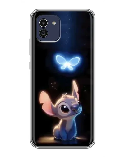 Чехол для Samsung Galaxy A03 (A035) с картинкой «Сияющий Стич» Чехол для Samsung Galaxy A03 (A035) с картинкой «Сияющий Стич»