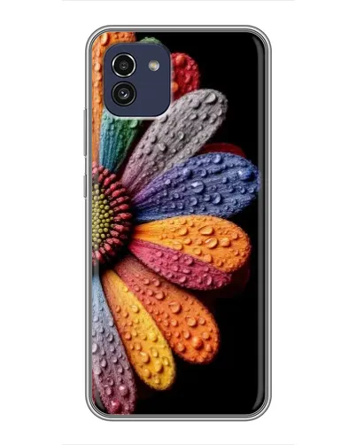 Чехол для Samsung Galaxy A03 (A035) с картинкой «Радужный цветок»