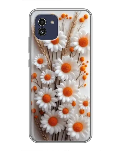 Чехол для Samsung Galaxy A03 (A035) с картинкой «Белые сухоцветы»