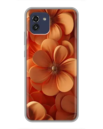 Чехол для Samsung Galaxy A03 (A035) с картинкой «Оранжевый макро цветок»