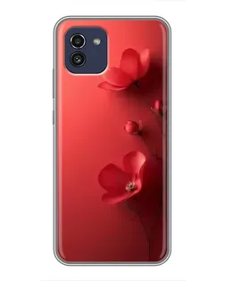 Чехол для Samsung Galaxy A03 (A035) с картинкой «Маковые соцветия»