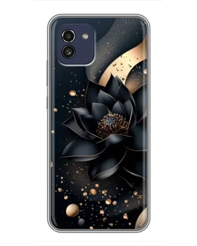 Чехол для Samsung Galaxy A03 (A035) с картинкой «Черный лотос»