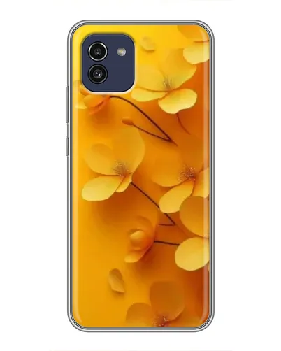 Чехол для Samsung Galaxy A03 (A035) с картинкой «Золотые лепестки»