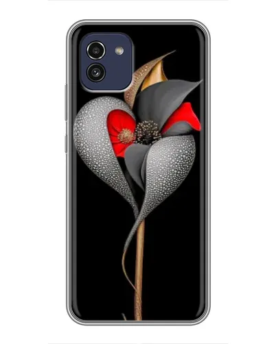 Чехол для Samsung Galaxy A03 (A035) с картинкой «Серебряный фантазийный цветок» Чехол для Samsung Galaxy A03 (A035) с картинкой «Серебряный фантазийный цветок»